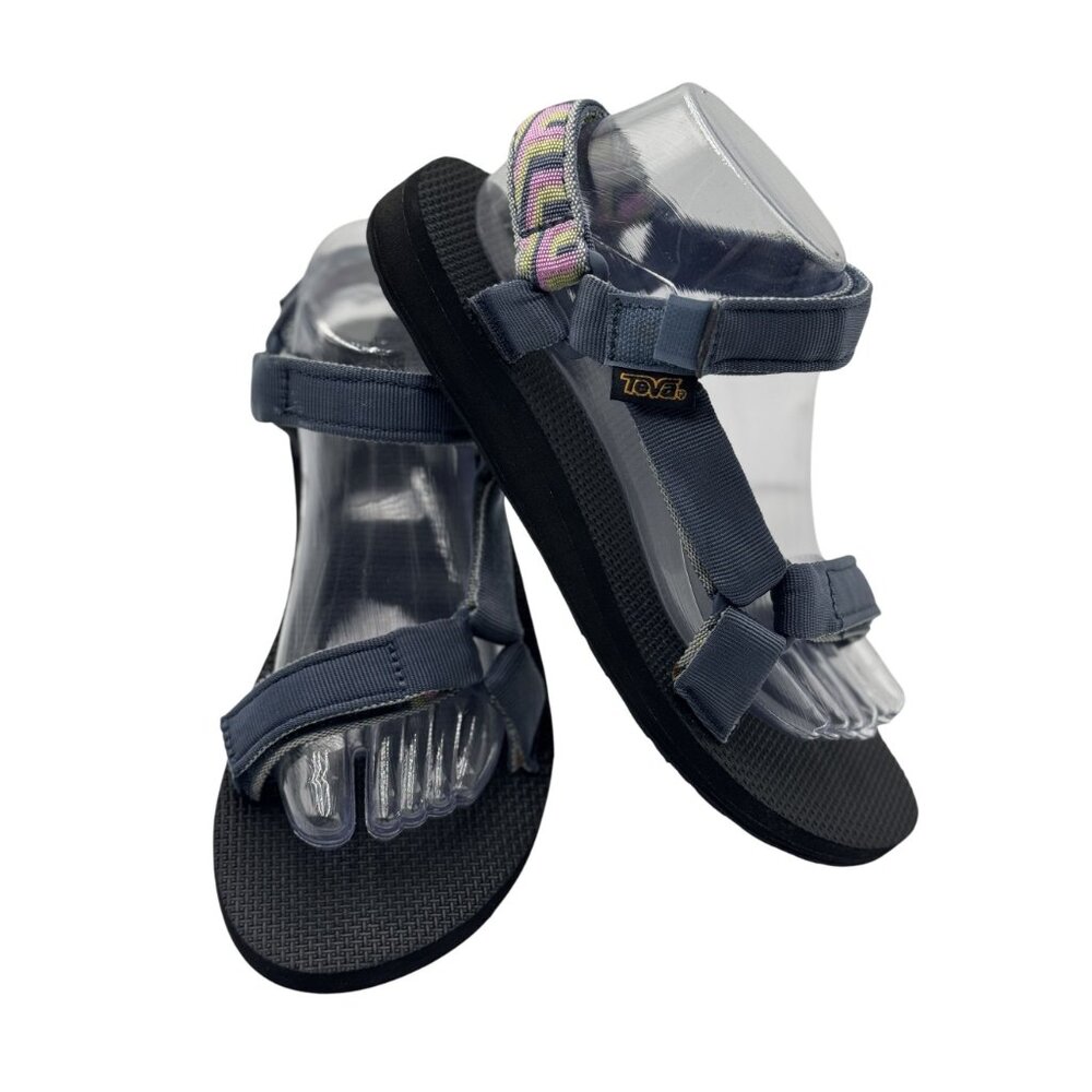 Teva Original Universal Slide Womens Size 9 Blue Multicolor Textural Sandals View 4